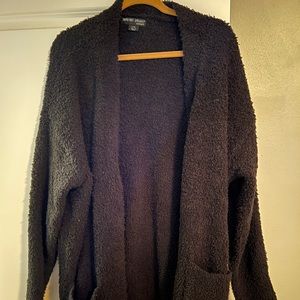 Barefoot Dreams CozyChic Travel Shaw Cardigan in Black Size L/XL